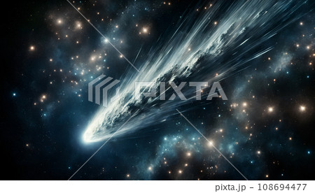 宇宙の彗星のイメージ　AI生成画像 108694477