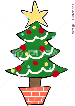 クリスマスツリーのイラスト 108695841