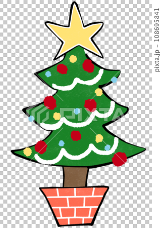 クリスマスツリーのイラスト 108695841
