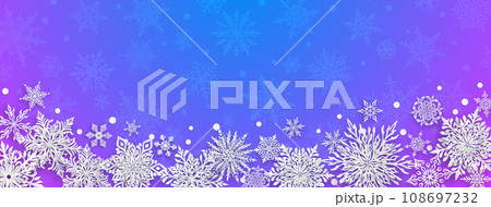 Christmas illustration with paper snowflakes 108697232