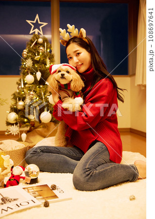 ペット犬と過ごすクリスマス ペット犬と過ごすクリスマス 108697641