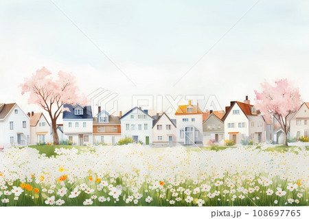 街並み(手描きタッチ)-1 街並み(手描きタッチ)-1 108697765