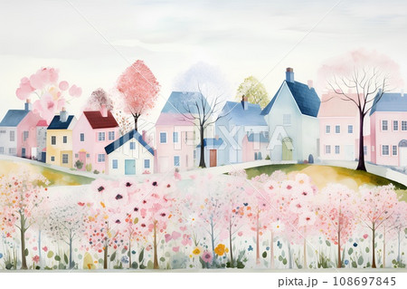 街並み(手描きタッチ)-2 街並み(手描きタッチ)-2 108697845