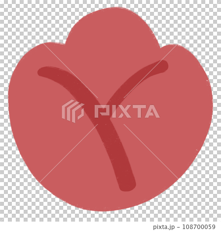 Red Flower Cartoon illustration Cute Flower Minimal Flower Cute Element Flower Sticker 108700059