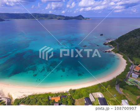 奄美大島　打田原海岸　空撮 108700907
