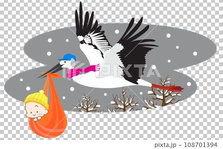 嬰兒和鸛（冬季） 108701394