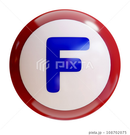 ビンゴボールに書かれたアルファベット　F 108702075