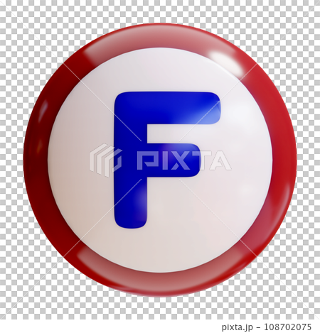 ビンゴボールに書かれたアルファベット　F 108702075