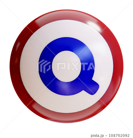 ビンゴボールに書かれたアルファベット Q ビンゴボールに書かれたアルファベット Q 108702092