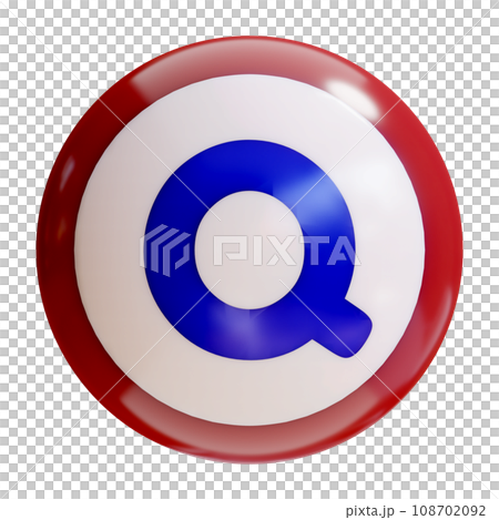 ビンゴボールに書かれたアルファベット Q ビンゴボールに書かれたアルファベット Q 108702092