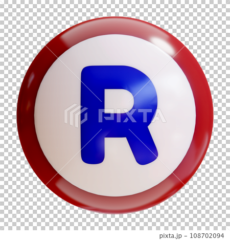 Alphabet R written on bingo ball Alphabet R written on bingo ball 108702094