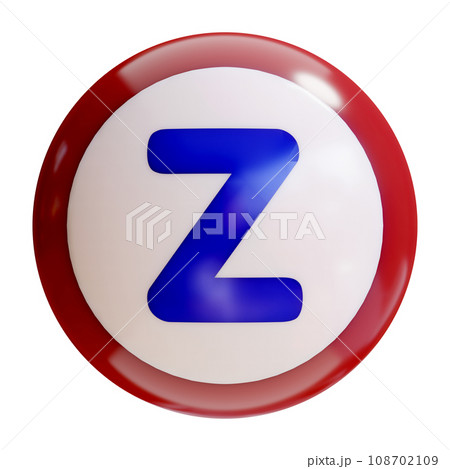 ビンゴボールに書かれたアルファベット　Z 108702109