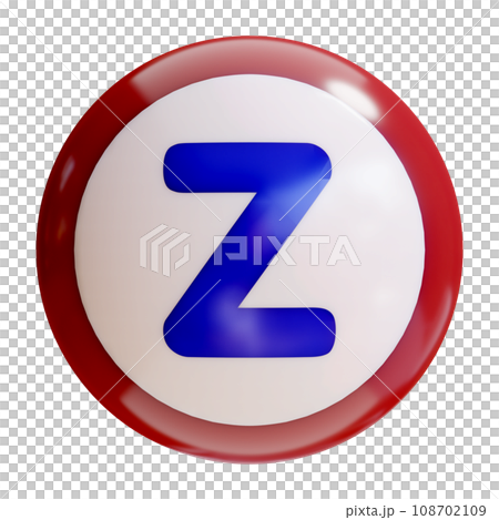 ビンゴボールに書かれたアルファベット　Z 108702109