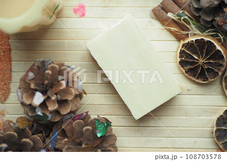natural soap bar on table natural soap bar on table 108703578