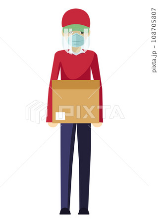Delivery man with his safety clothing 108705807