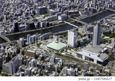 両国駅付近を空撮 両国駅付近を空撮 108706027