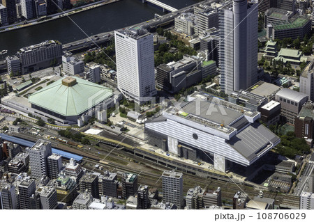 両国駅付近を空撮 両国駅付近を空撮 108706029