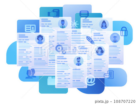 Resume Application Job Search Illustration Concept Resume Application Job Search Illustration Concept 108707220