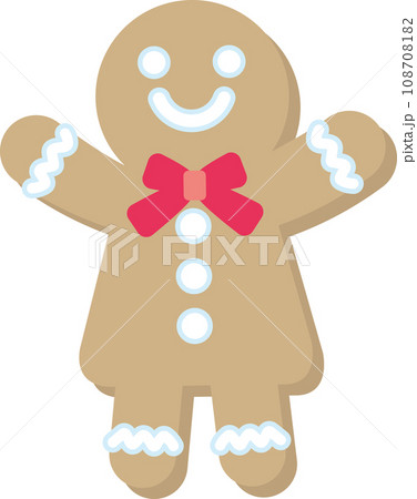 ジンジャーブレッドマン_女の子_クリスマススイーツ 108708182