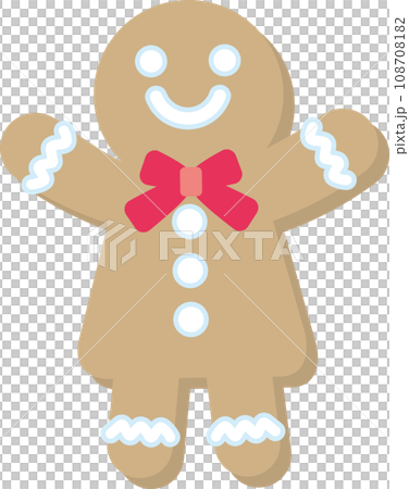 ジンジャーブレッドマン_女の子_クリスマススイーツ 108708182