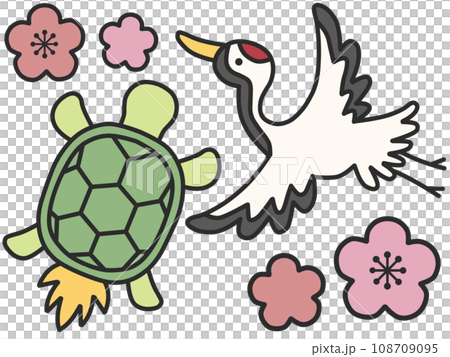 ツルとカメのイラスト素材 [108709095] - PIXTA