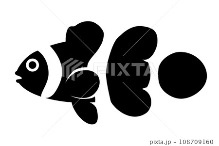 カクレクマノミのシルエット 108709160