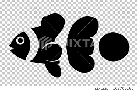 カクレクマノミのシルエット 108709160