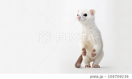 白背景のフェレット 白背景のフェレット 108709236
