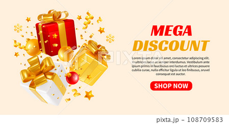 Mega Discount Advertising Banner Template 108709583