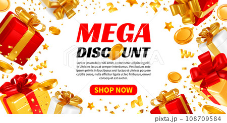 Mega Discount Advertising Banner Template 108709584