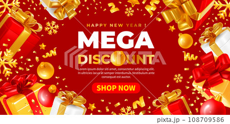 Mega Discount Advertising Banner Template 108709586