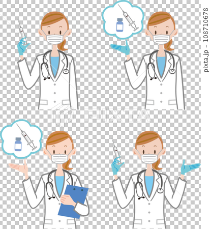 Vaccination injection doctor doctor Vaccination injection doctor doctor 108710678