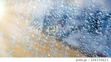 Raindrops on the car wondow 108710823