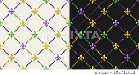 Geometric pattern with fleur de lis symbol 108711012