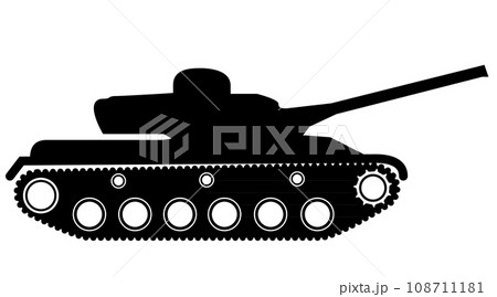 戦車のシルエットアイコン 108711181
