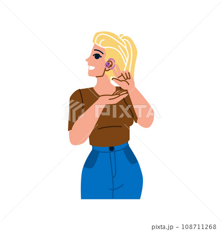 hearing aid vector 108711268