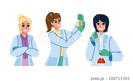 scientist woman vector 108711303