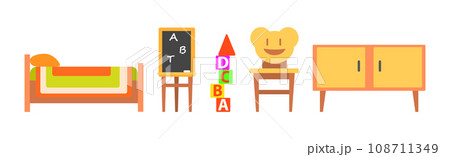 Kids Playroom Cute Object and Element Vector Set Kids Playroom Cute Object and Element Vector Set 108711349