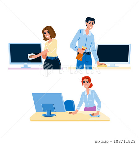 professional cleaning office vector 108711925