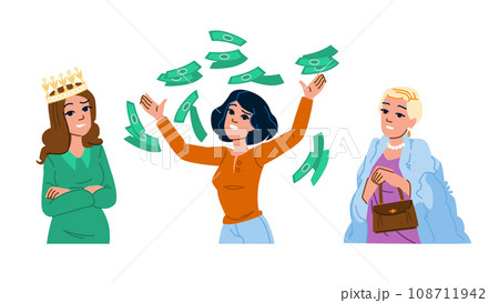 girl rich woman vector 108711942