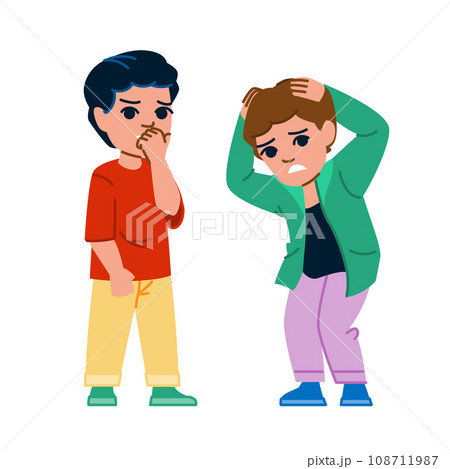 person worried kid boy vector 108711987