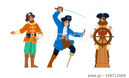 sea pirate captain vector 108712008