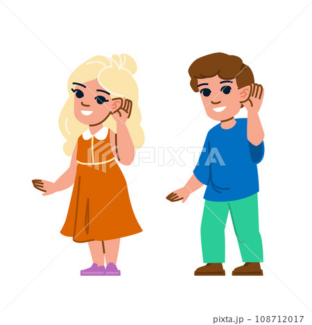 happy kid hear vector 108712017