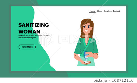 coronavirus sanitizing woman vector coronavirus sanitizing woman vector 108712116