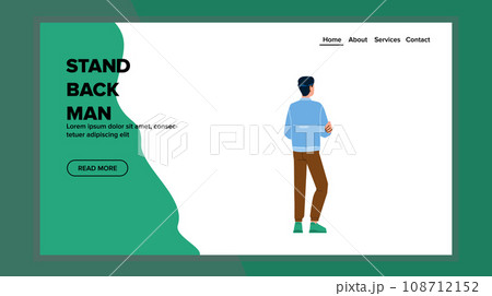 person stand back man vector person stand back man vector 108712152