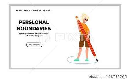 social personal boundaries vector 108712266