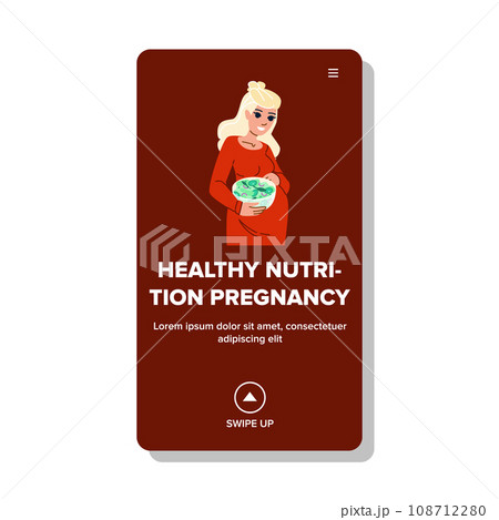 mother healthy nutrition pregnancy vector 108712280