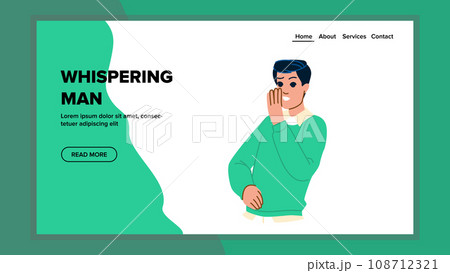whisper whispering man vector whisper whispering man vector 108712321