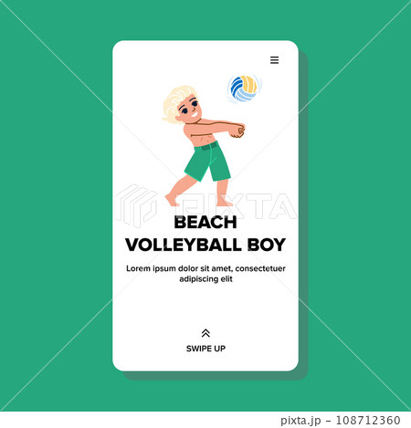 beach volleyball boy vector beach volleyball boy vector 108712360