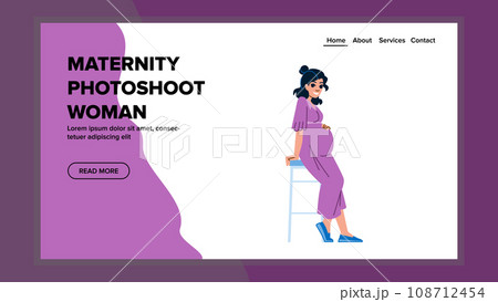 maternity photoshoot woman vector 108712454